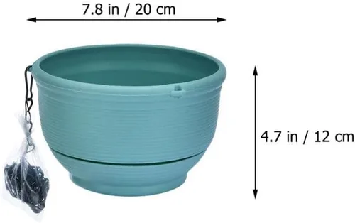 Vista 7 de Cabilock Cesta de riego automático, 2 piezas, maceta colgante de riego automático para interiores y exteriores, cesta colgante de plantas verdes