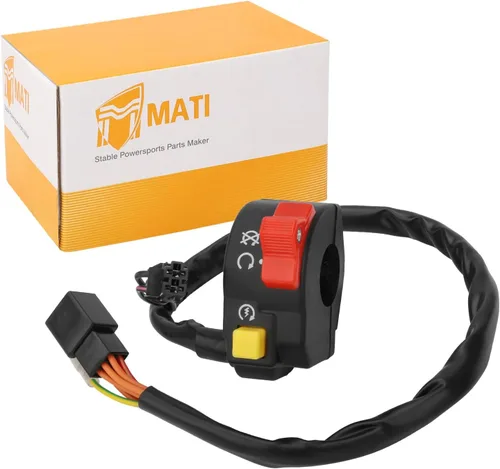 Vista 7 de M MATI Interruptor de manillar derecho Botón de arranque y parada de apagado para Suzuki DRZ400S DR-Z400S 2000-2009 37200-13E30 37200-13E31