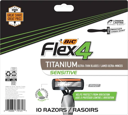 Vista 7 de BIC Flex 4 - Rastrillos para afeitar desechables de 4 hojas, 10