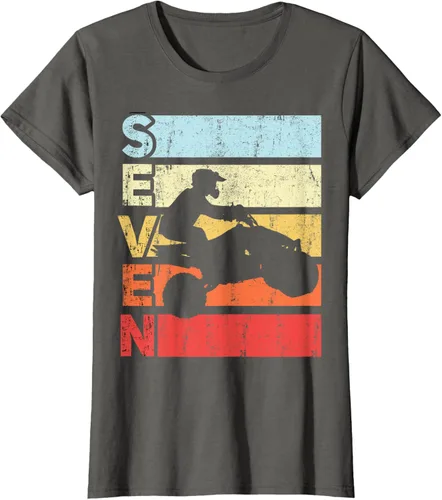 Vista 9 de ATV 7th Birthday Party ATV 4 Wheeler - Camiseta de cumpleaños temática cuádruple Negro