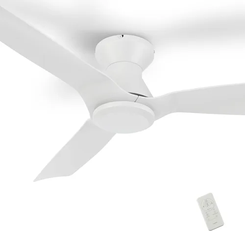Vista 8 de SMAAIR Ventilador de techo inteligente de 52 pulgadas con luces y motor de CC de 10 velocidades, funciona con control remoto, Alexa/Google