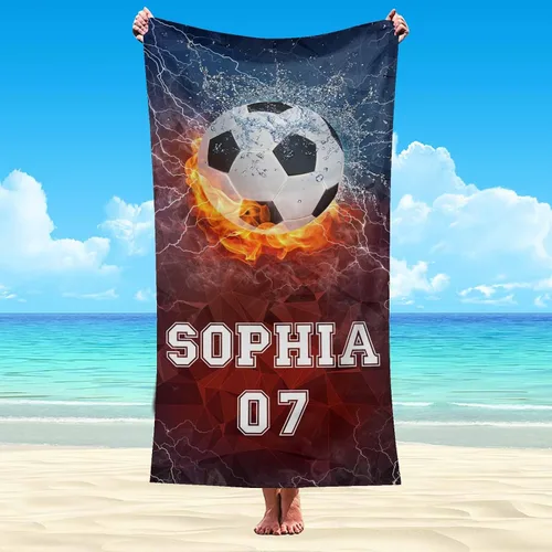 Vista 24 de Artsadd Toalla de playa personalizada para adultos, manta de playa personalizada de baloncesto con nombre inicial como regalo de fiesta para viajes