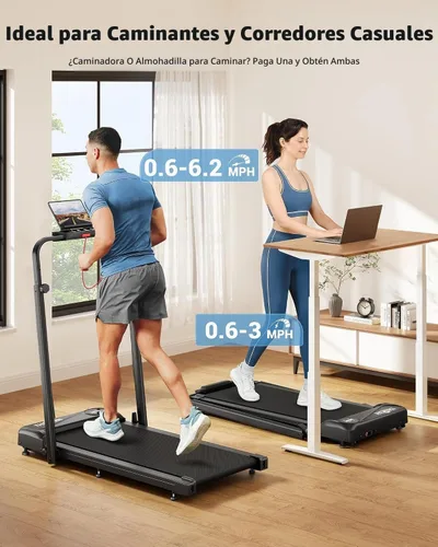 Vista 2 de THERUN Walking Pad with Handle Bar, Under Desk Walking Treadmill for Home