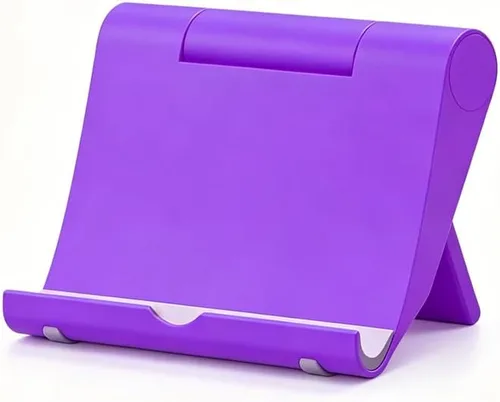 Vista 20 de Soporte para tableta, soporte plegable ajustable para teléfono celular, compatible con la mayoría de iPad y teléfonos inteligentes, accesorio