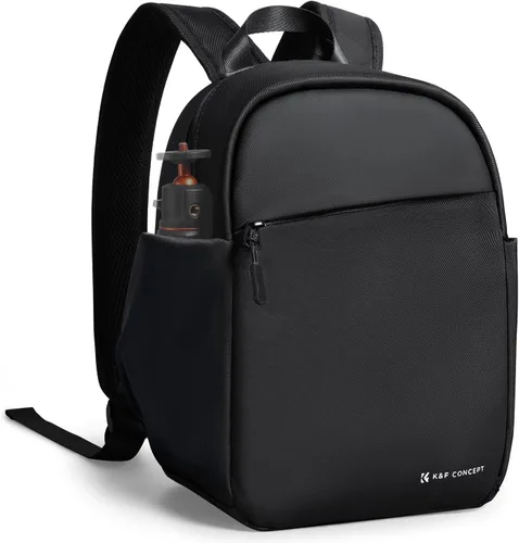 Vista 10 de K&F CONCEPT Mochila para cámara, bolsa ligera para fotógrafos, bolsa de fotografía portátil compatible con Canon/Nikon/Sony, color beige
