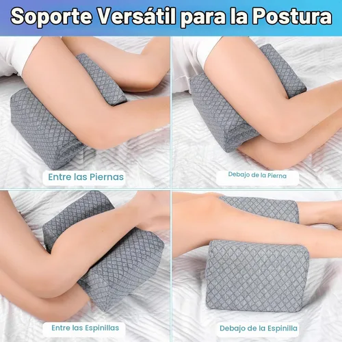 Vista 6 de CloudBliss Almohada de rodilla para personas que duermen de lado, almohada refrescante de piernas para dormir de lado, almohada de rodilla de espuma