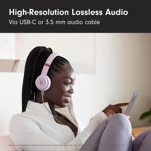 Vista 5 de Beats Solo 4 - Auriculares inalámbricos Bluetooth on-ear, Rosa Nube (Renovado Premium)