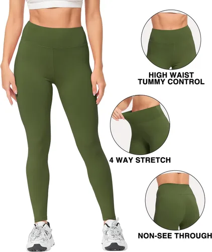 Vista 5 de Natural Feelings - Leggings de cintura alta para mujer, ultrasuaves, elásticos, opacos, ajustados, para yoga, talla única y talla extragrande