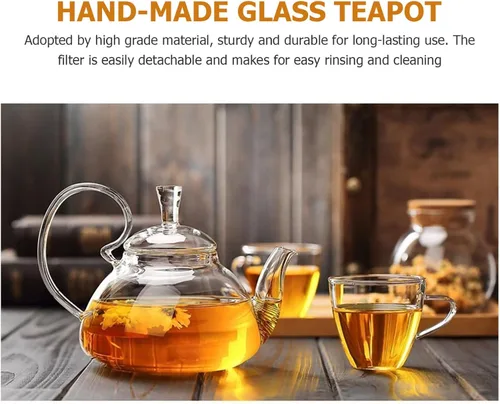 Vista 8 de SHERCHPRY - Tetera de vidrio - Mango escaldado Kung Fu para té y herramienta para servir té de estufa