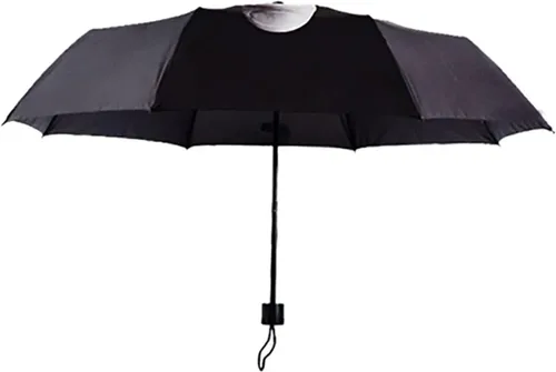 Vista 3 de YINGHUA Paraguas de lluvia vertical para hombre y mujer, diseño divertido, paraguas plegable con diseño soleado y lluvia, paraguas de personalidad
