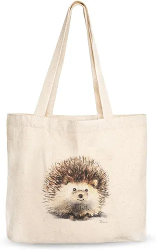 Vista 6 de Bolsa de lona, diseño animal, refuerzo resistente, 100% algodón natural, para compras, comestibles, computadora portátil., XL, Bolso grande de lona