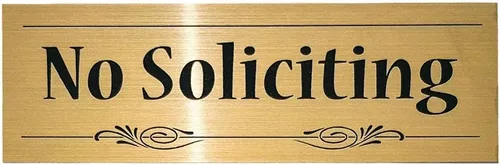 Vista 13 de Cartel decorativo No Soliciting, Negro