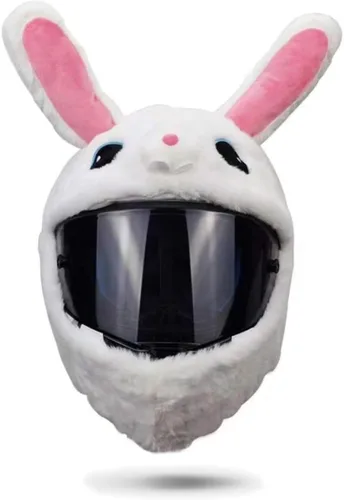 Vista 15 de HTLNUZD Funda para casco de motocicleta de cara completa, fácil de instalar, tapa antipolvo, casco de motocicleta, paseos divertidos, juego de felpa