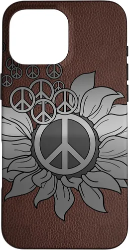 Vista 19 de Sunflower Peace Sign Hippie Hippy Vintage Floral Soul Gift Case for iPhone 17