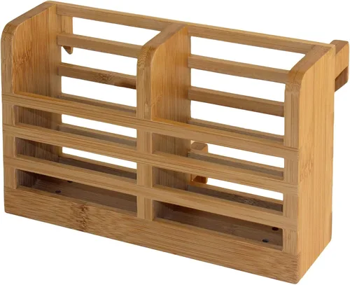 Vista 9 de Secaplatos plegable, capacidad para máximo almacenaje, hermoso y duradero, de bambú, extragrande, 19x 18 x 10 pulgadas, de Totally Bamboo