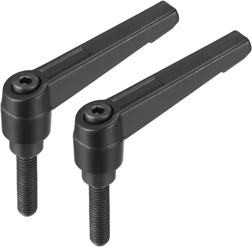 Vista 8 de uxcell M6 x 1.969 in Mango de palanca de sujeción ajustable Rosca botón de trinquete macho roscado perillas roscadas manijas de tornillo giratorios