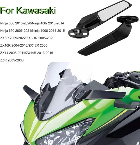 Vista 3 de Espejo retrovisor de motocicleta para Yamaha R1 R3 R6S para Honda CBR600RR CBR1000RR CBR300RR para Ninja 400 ZX6R ZX10R para Suzuki GSXR600 GSXR750