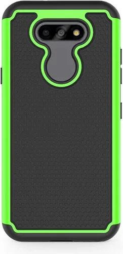 Vista 3 de Funda a prueba de golpes para LG Aristo 5 / Aristo 5+ / Fortune 3 / Risio 4 / Phoenix 5 / K8X / K31 / Tribute Monarch (5.7 pulgadas, 2020) [Verde]