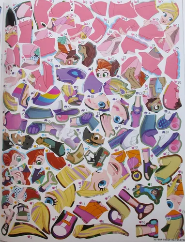 Vista 2 de Polly Pocket Sticker by Numbers Book - Más de 100 calcomanías y 6 imágenes vibrantes para rellenar