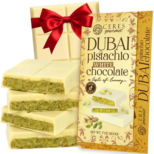 Vista 10 de Ceres Gourmet Barra de chocolate oscuro Dubai Pistachio Knafeh 7 oz