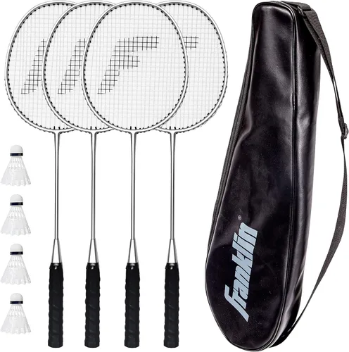 Vista 12 de Franklin Sports Badminton Racket + Birdie Set - Replacement Badminton Equipment for Kids + Adults - 2 Player - 4 Player Badminton Racket Sets Rojo