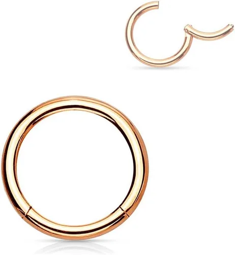 Vista 85 de Forbidden Body Jewelry - Piercing para la nariz de acero quirúrgico 316L con bisagra, 14G, 16G, 18G, diámetro de 15/64, 5/16, 25/64, 15/32 pulgadas
