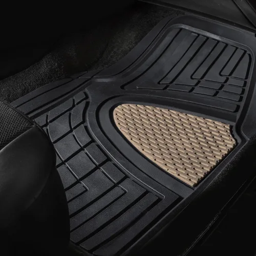 Vista 3 de FH Group F11511 - Alfombrillas de goma para suelo, de primera calidad, de canal alto (3 piezas), ajuste universal con ambientador gratuito, Negro