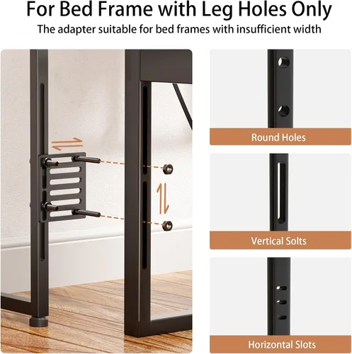 Vista 9 de LAKEMID Cabecera tamaño Queen, cabeceros con luz LED, salidas y puertos USB, cabecera con estante de almacenamiento, cabecera resistente y estable