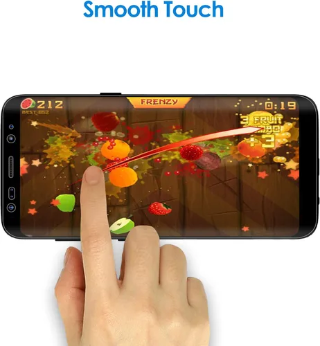 Vista 5 de JETech Protector de pantalla para Samsung Galaxy S8, película TPU Ultra HD, compatible con fundas, paquete de 2 Película de poliuretano