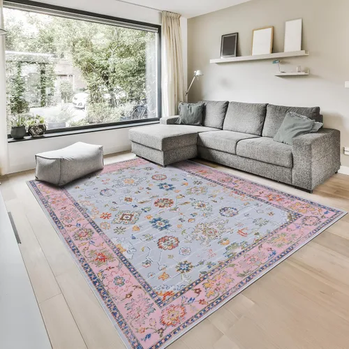 Vista 337 de GLN Rugs Traditional Collection - Alfombra de felpilla lavable a máquina, tradicional lavable, antideslizante, alfombra de felpilla de pelo corto