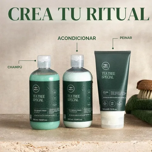 Vista 9 de Tea Tree Cera para peinar, añade definición + sujeción, para todo tipo de cabello, 5.1 onzas líquidas