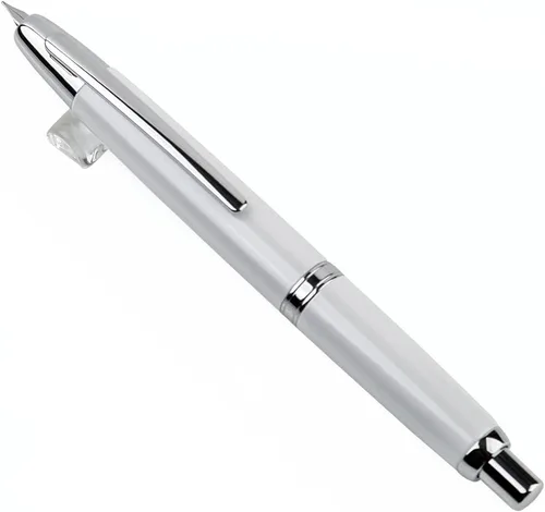 Vista 25 de JINHAO 10 Press Pluma estilográfica retráctil de metal con convertidor de tinta (punta EF 0.38mm, color rojo ágata)