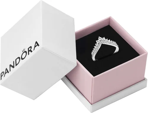 Vista 2 de Pandora Anillo de espoleta de princesa apto para una princesa moderna Anillo de tiara para mujer Anillo de capas o apilable Regalo para ella