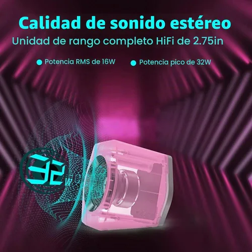 Vista 4 de Edifier G2000 32W Altavoces de PC para Computadora de 32W para Gaming en Escritorio PC Laptop Mac Computadora Woofer Altavoces Bluetooth USB Rosa