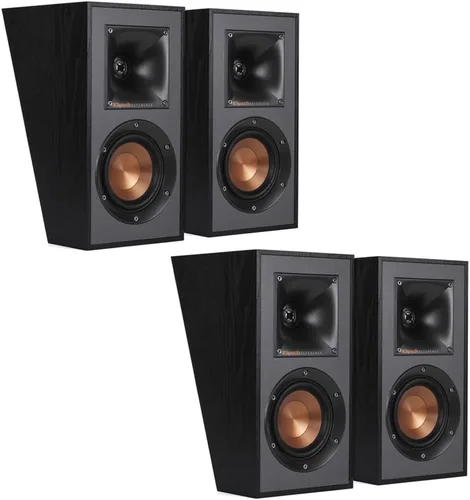 Vista 12 de Klipsch R-41SA - Juego de 2 altavoces potentes y detallados para el hogar, color negro Use on compatible tower or bookshelf speakers for reflected