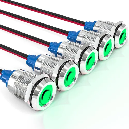 Vista 18 de GASHER Luz indicadora de ahorro de energía LED colorida de 5PCS 12V 20mA Colorido