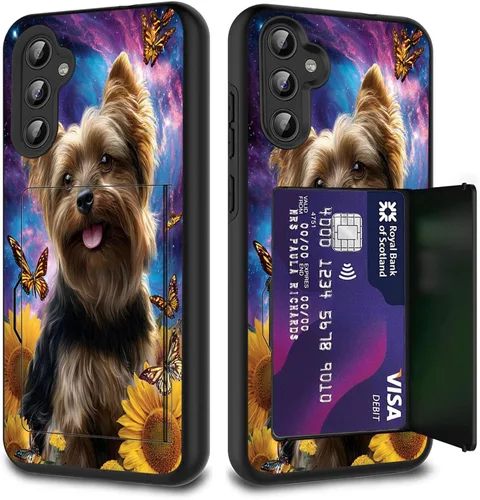 Vista 110 de Funda híbrida de doble capa con función atril para Samsung Galaxy A16 5G de 6.9 pulgadas, diseño de vaca con bandera estadounidense