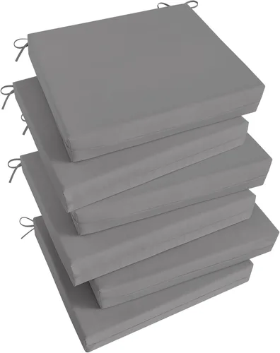 Vista 73 de Basic Beyond Juego de 4 cojines para sillas de exterior, cojines de exterior para muebles de patio, cojines resistentes al agua para sillas de patio