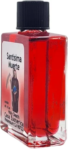 Vista 3 de CASA ESOTERICA MAGICK SPACE - Aceite de unción espiritual rojo (Santisima Muerte Aceite) - 0.5 onzas líquidas (paquete de 1)