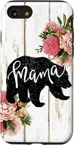 Vista 8 de Funda para iPhone 12 mini rústico de la casa rural linda mamá Woodgrain Shiplap Board Mama Bear