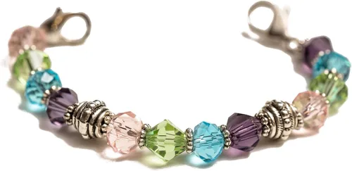 Vista 21 de Pulsera elástica de alerta médica, pulsera de identificación médica de repuesto intercambiable, etiqueta de identificación no incluida, cristales