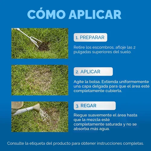 Vista 5 de Scotts PatchMaster - Mezcla de reparación de césped Sun + Shade Mix, combinación de semillas de hierba, fertilizante y mantillo, 4.75 libras