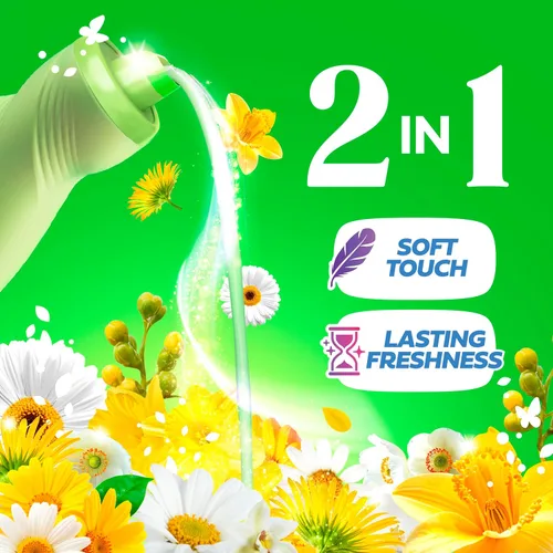 Vista 3 de Gain Suavizante líquido para ropa, aroma original, 35 fl oz líq., 48 lavados, Toque suave - suavidad que puedes sentir