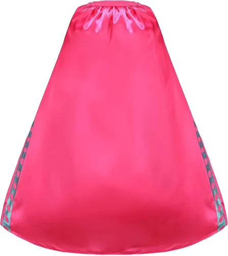Vista 2 de Mecamelon Disfraz de princesa árabe rosa para niñas disfraz de Halloween con accesorios