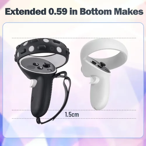 Vista 3 de Accessories Compatible with Oculus Quest 2 Silicone Touch Controller Grip Cover, Face Cover, Headset Shell Cover, Protective Lens Case, Disposable