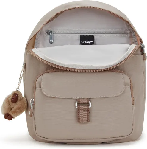 Vista 3 de Kipling Mochila Seoul Cu para mujer, Gris pardo (Dusty Taupe), Kipling Mochila Seoul Cu para mujer