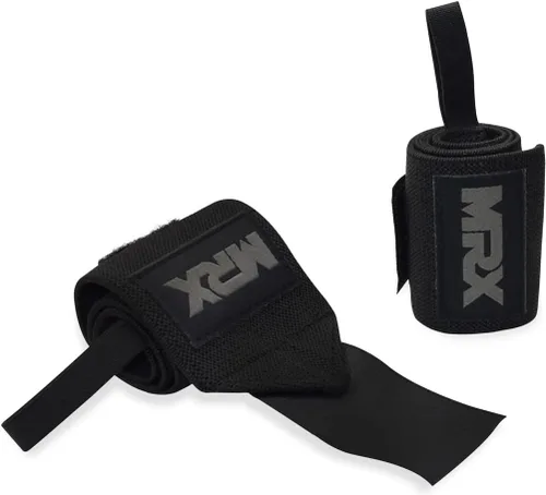 Vista 4 de MRX - Muñequeras para levantamiento de pesas, entrenamiento de gimnasio, soporte de muñeca, fisicoculturismo, entrenamiento, envoltura