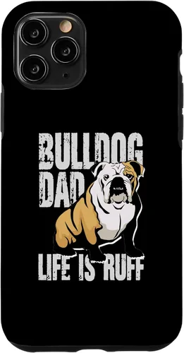 Vista 28 de iPhone 12 mini Bulldog Dad Life Is Ruff Funda propietaria de Bulldog Inglés
