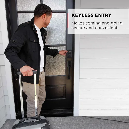 Vista 3 de Kwikset SmartCode 270 - Cerradura de puerta con teclado táctil electrónico sin llave y cerradura de seguridad con auto-bloqueo, códigos de usuario