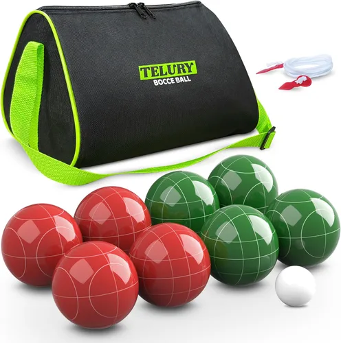 Vista 9 de Juego de bolas de bochas de 3.937 in, tamaño y peso regulables para césped, juego de bocci de playa para 2-8 jugadores (multicolor)